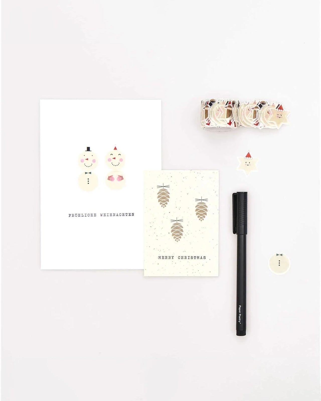 Rico Design - Washi Sticker Weihnachts - Figuren (200 Stück) - Sticker - ROSA ECK