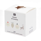 Rico Design - Washi Sticker Weihnachts - Figuren (200 Stück) - Sticker - ROSA ECK