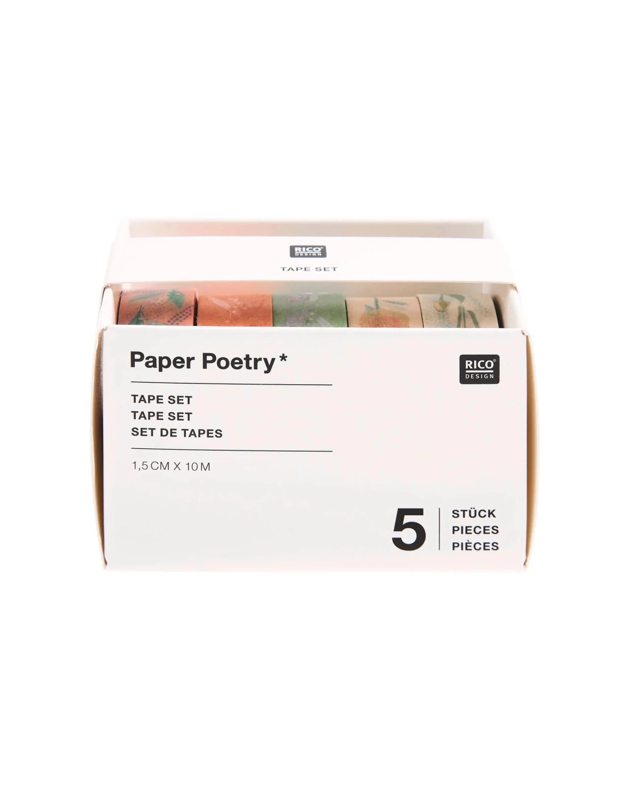 Rico Design - Washi Tape Set • Blumen Pastell - ROSA ECK