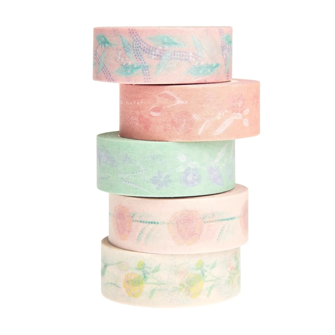 Rico Design - Washi Tape Set • Blumen Pastell - ROSA ECK