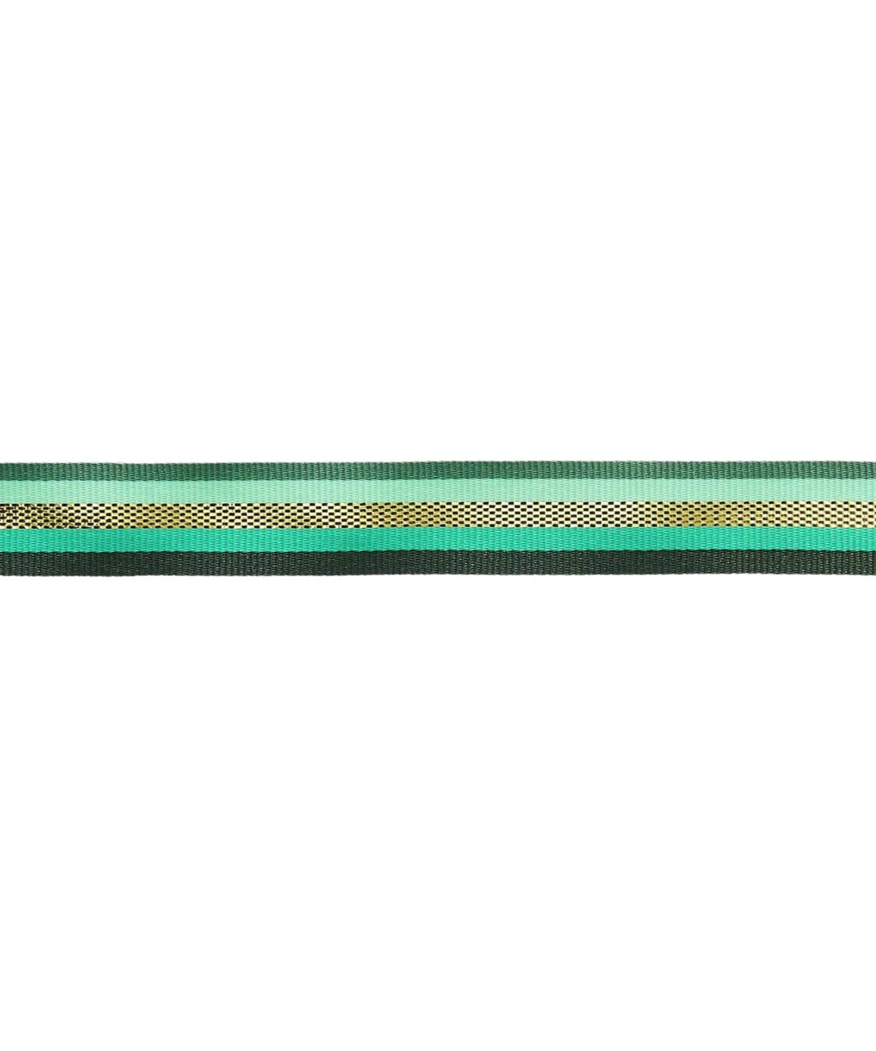 Rico Design - Webband Multi • Streifen Grün/Gold - ROSA ECK