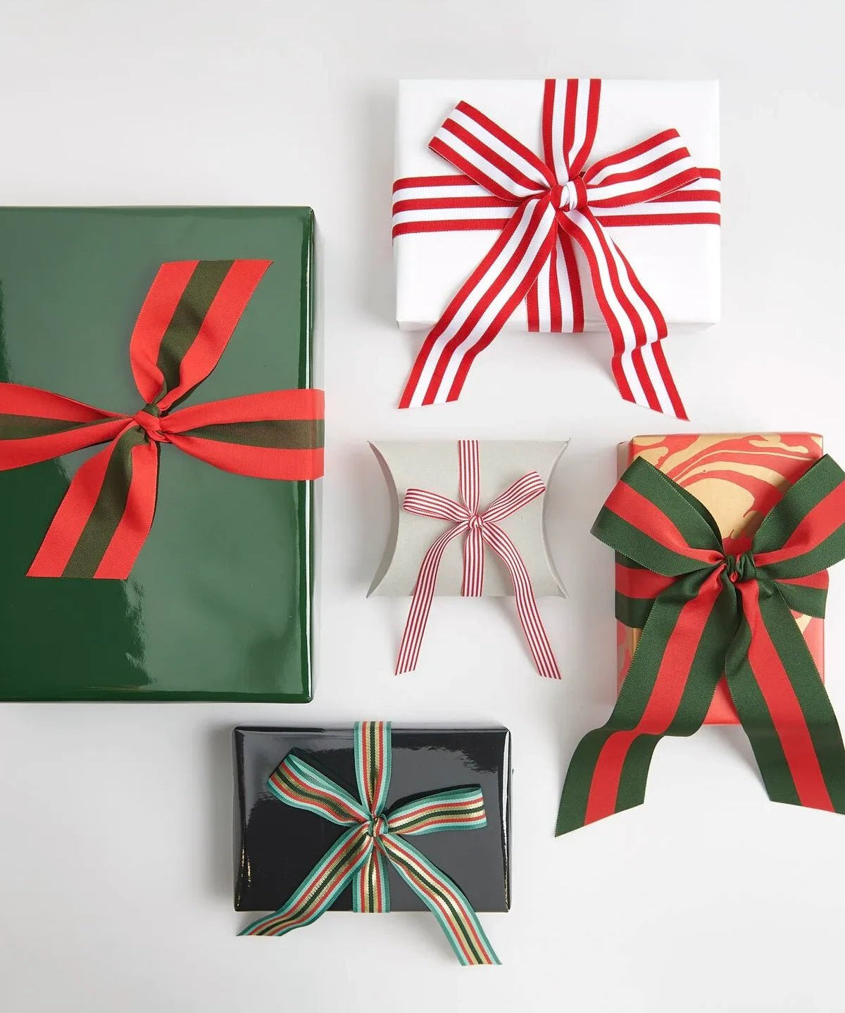 Rico Design - Webband Multi • Streifen Grün/Rot/Gold - Webband - ROSA ECK