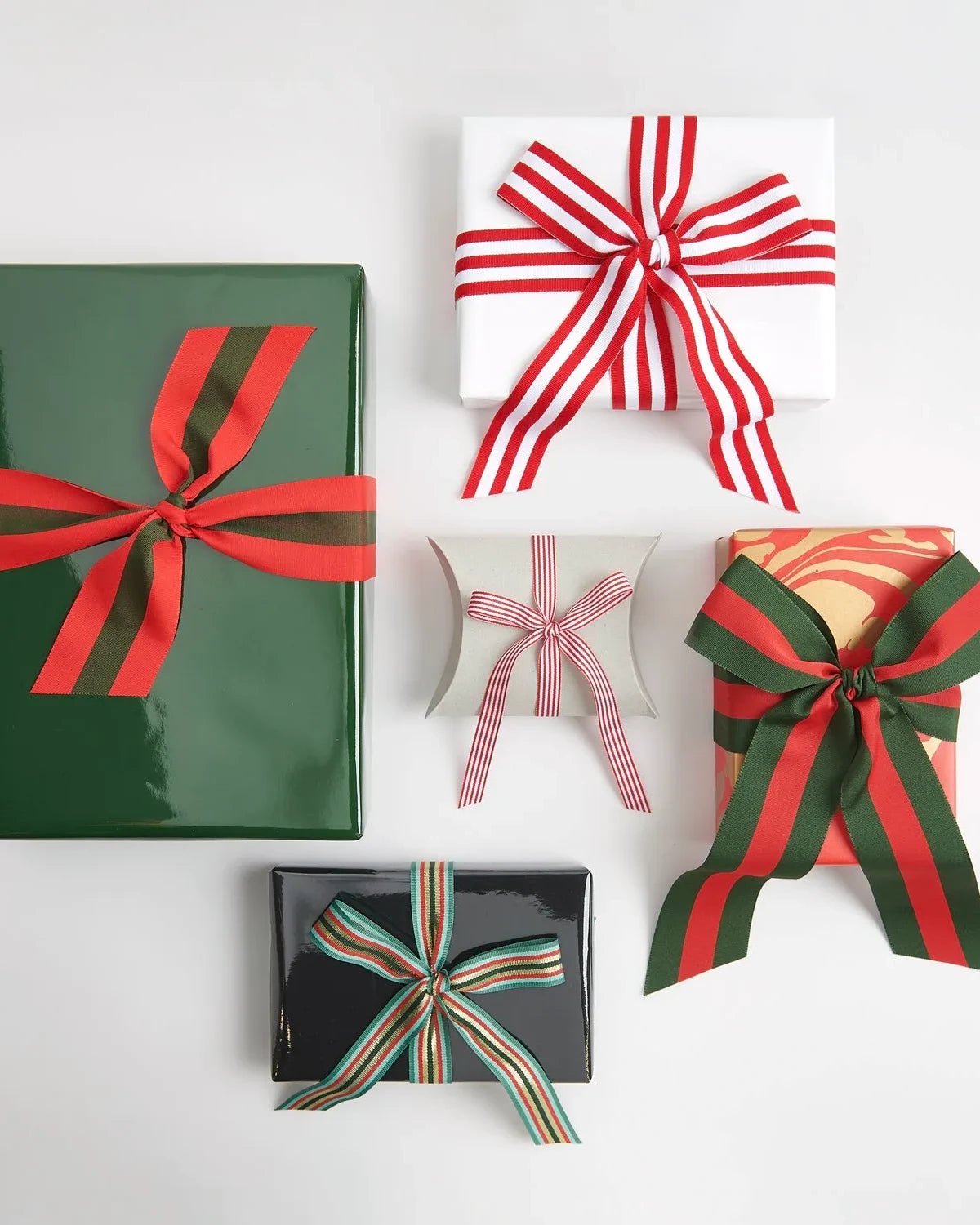 Rico Design - Webband Multi • Streifen Grün/Rot/Gold - Webband - ROSA ECK