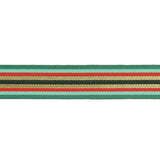 Rico Design - Webband Multi • Streifen Grün/Rot/Gold - Webband - ROSA ECK