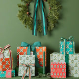 Rico Design - Webband Multi • Streifen Grün/Rot/Gold - Webband - ROSA ECK