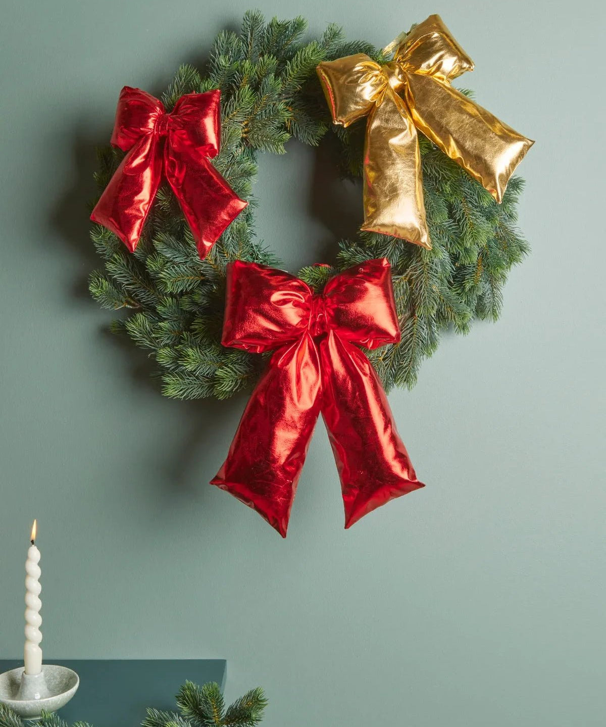 Rico Design - Weihnachtsschleife zum Hängen • Rot - Anhänger - ROSA ECK