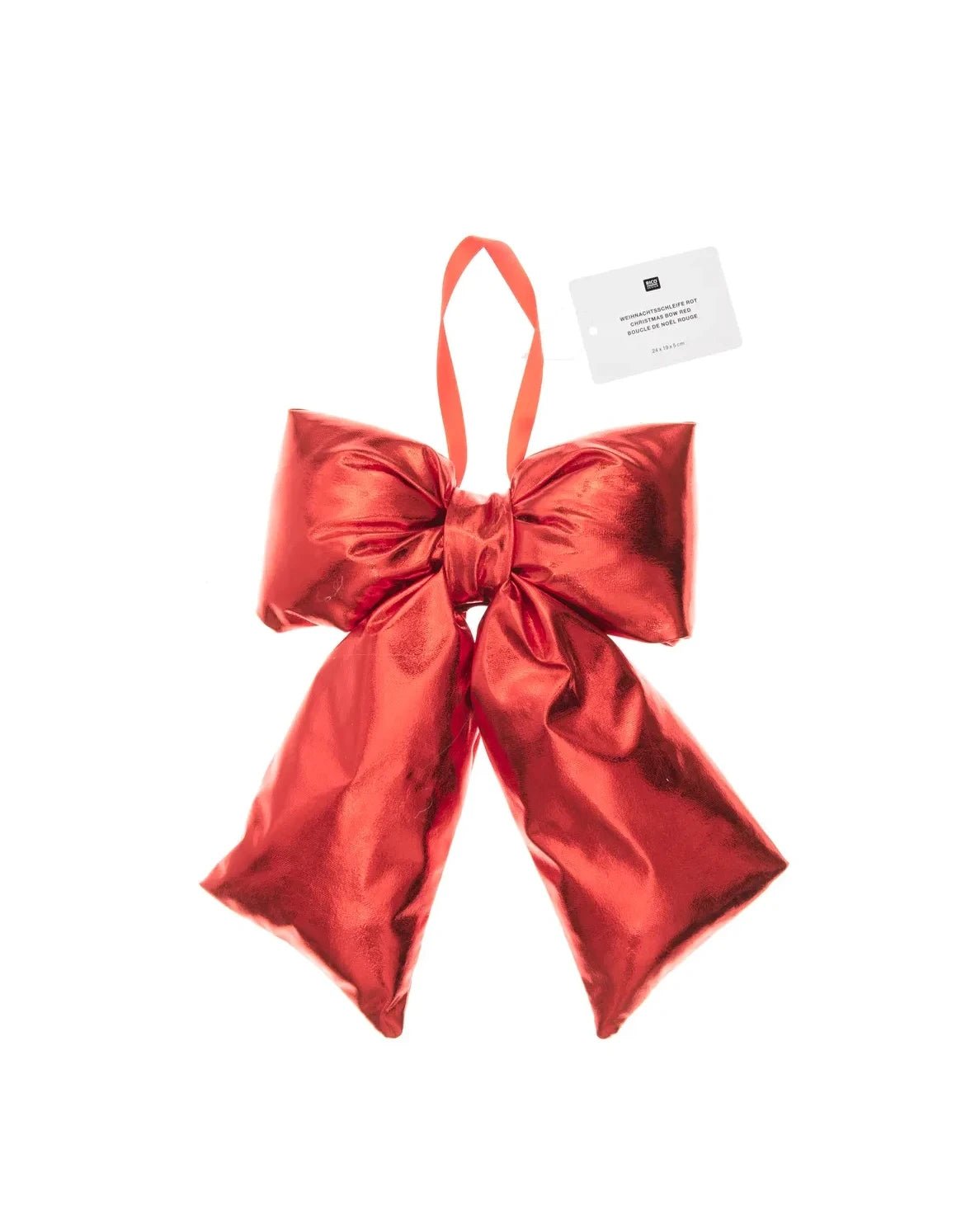 Rico Design - Weihnachtsschleife zum Hängen • Rot - Anhänger - ROSA ECK