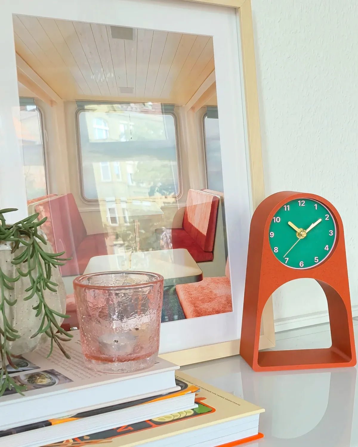 roki Design - LEIF Tischuhr • Velno - ROSA ECK