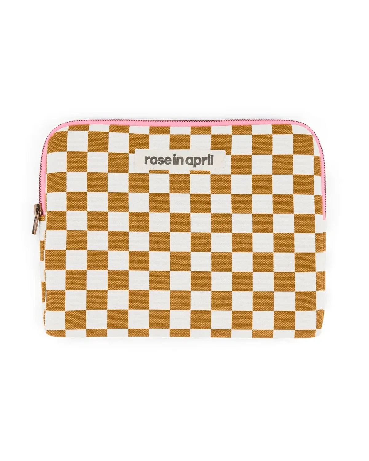 Rose in April - ANOUK iPad - Hülle • Checks Caramel - ROSA ECK