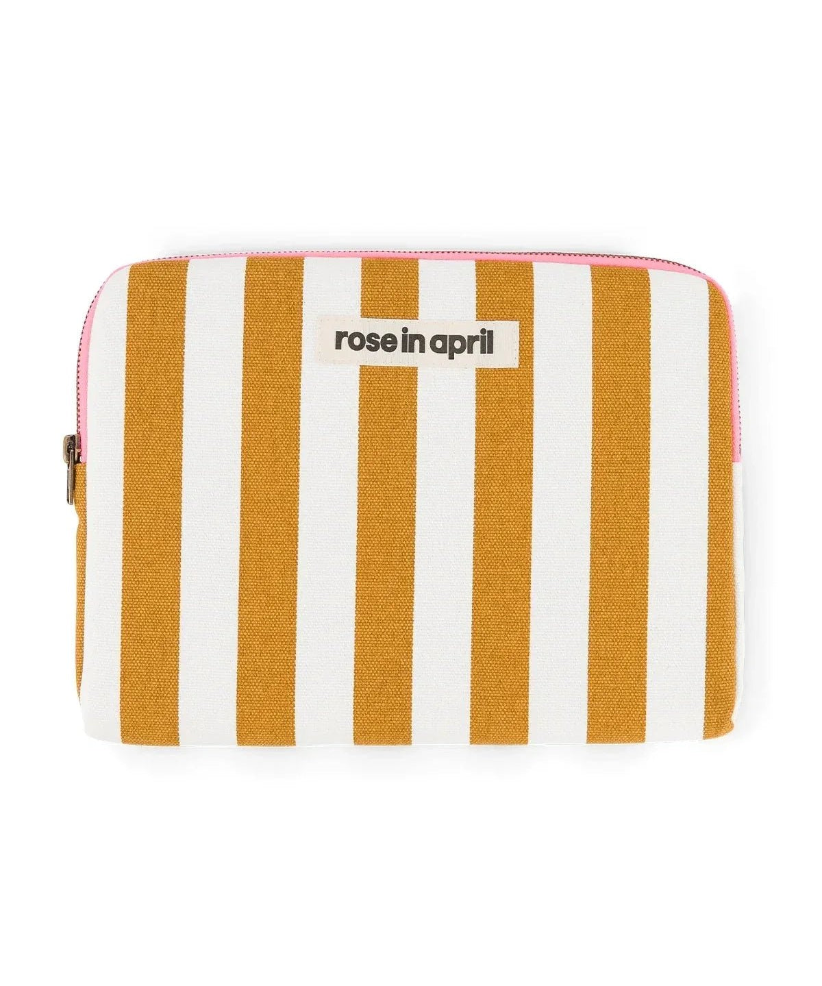 Rose in April - ANOUK iPad - Hülle • Stripes Ecru/Caramel - ROSA ECK