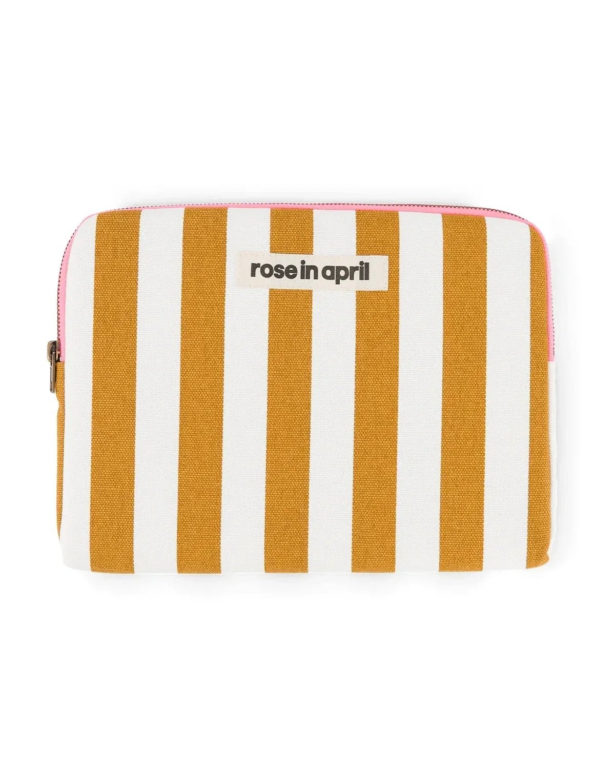 Rose in April - ANOUK iPad - Hülle • Stripes Ecru/Caramel - ROSA ECK