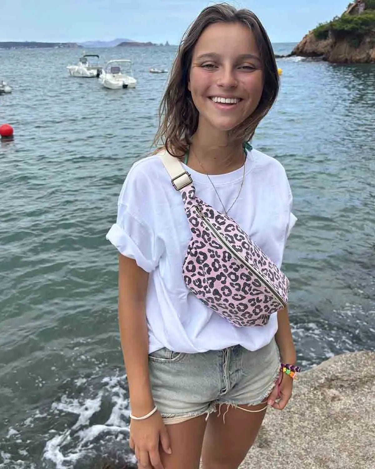 Rose in April - BANANA Bauchtasche • Graou Bubble Pink - Bauchtasche - ROSA ECK