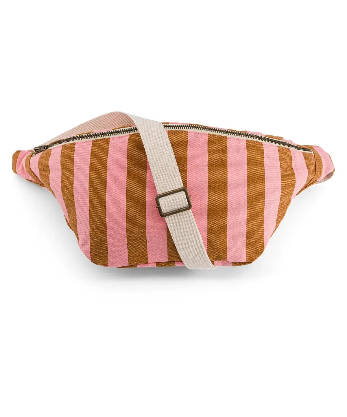 Rose in April - BANANA Bauchtasche | Stripes Caramel / Strawberry - Tasche - ROSA ECK - 