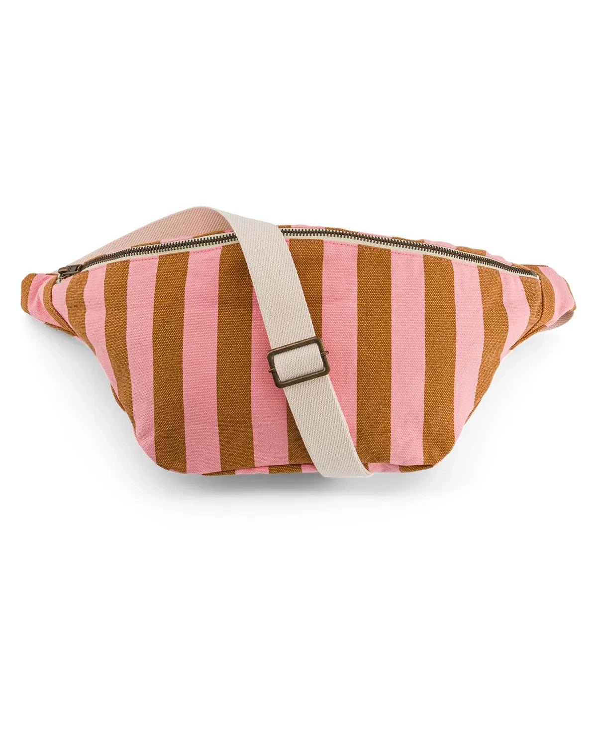 Rose in April - BANANA Bauchtasche | Stripes Caramel / Strawberry - Tasche - ROSA ECK - 