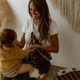 Rose in April - BANANA Bauchtasche • Stripes Cumin/Black - Bauchtasche - ROSA ECK