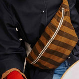 Rose in April - BANANA Bauchtasche • Stripes Cumin/Black - Bauchtasche - ROSA ECK