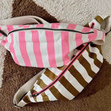 Rose in April - BANANA Bauchtasche • Stripes Ecru/Caramel - Bauchtasche - ROSA ECK Concept Store