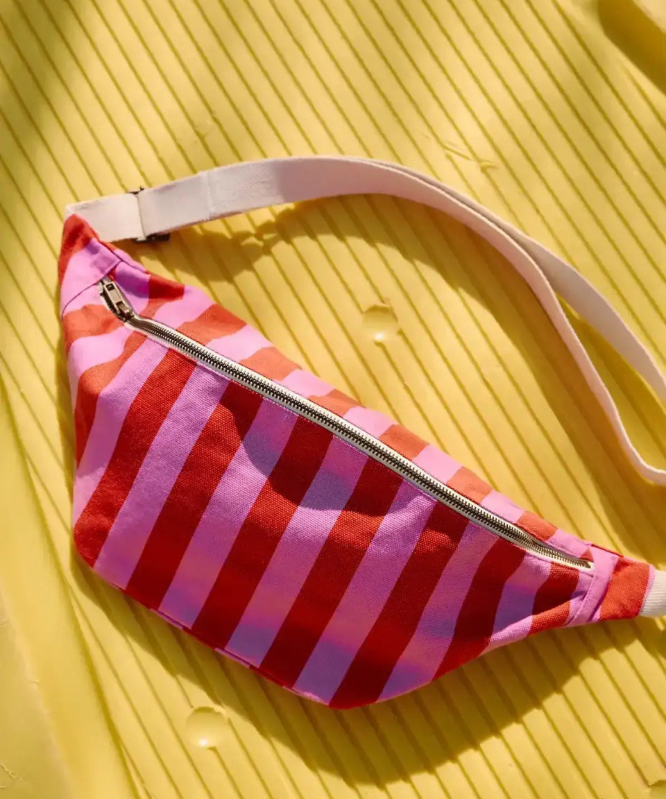 Rose in April - BANANA Bauchtasche • Stripes Orchid/Tomato - Bauchtasche - ROSA ECK Concept Store