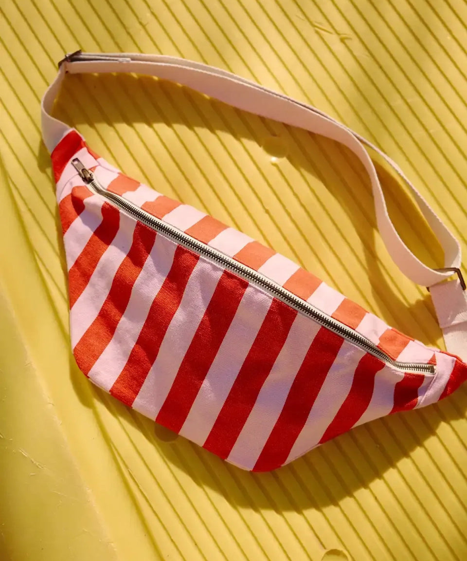 Rose in April - BANANA Bauchtasche • Stripes Tomato/Candy - Bauchtasche - ROSA ECK Concept Store