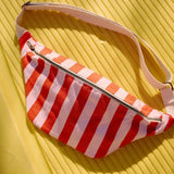 Rose in April - BANANA Bauchtasche • Stripes Tomato/Candy - Bauchtasche - ROSA ECK Concept Store