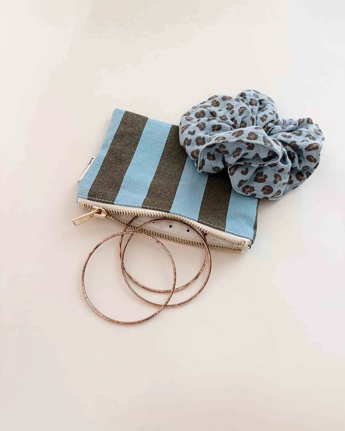 Rose in April - CHOUCHOU Haargummi • Mini Leopard Sky Blue - Haargummi - ROSA ECK