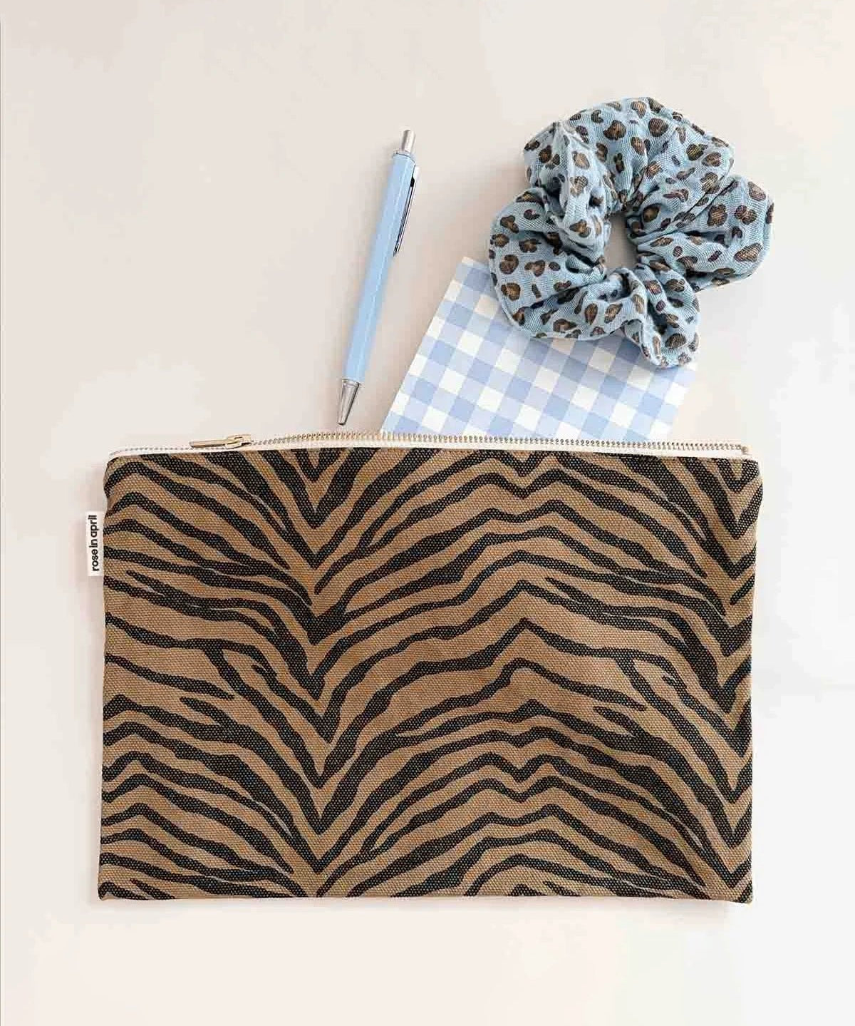 Rose in April - CHOUCHOU Haargummi • Mini Leopard Sky Blue - Haargummi - ROSA ECK