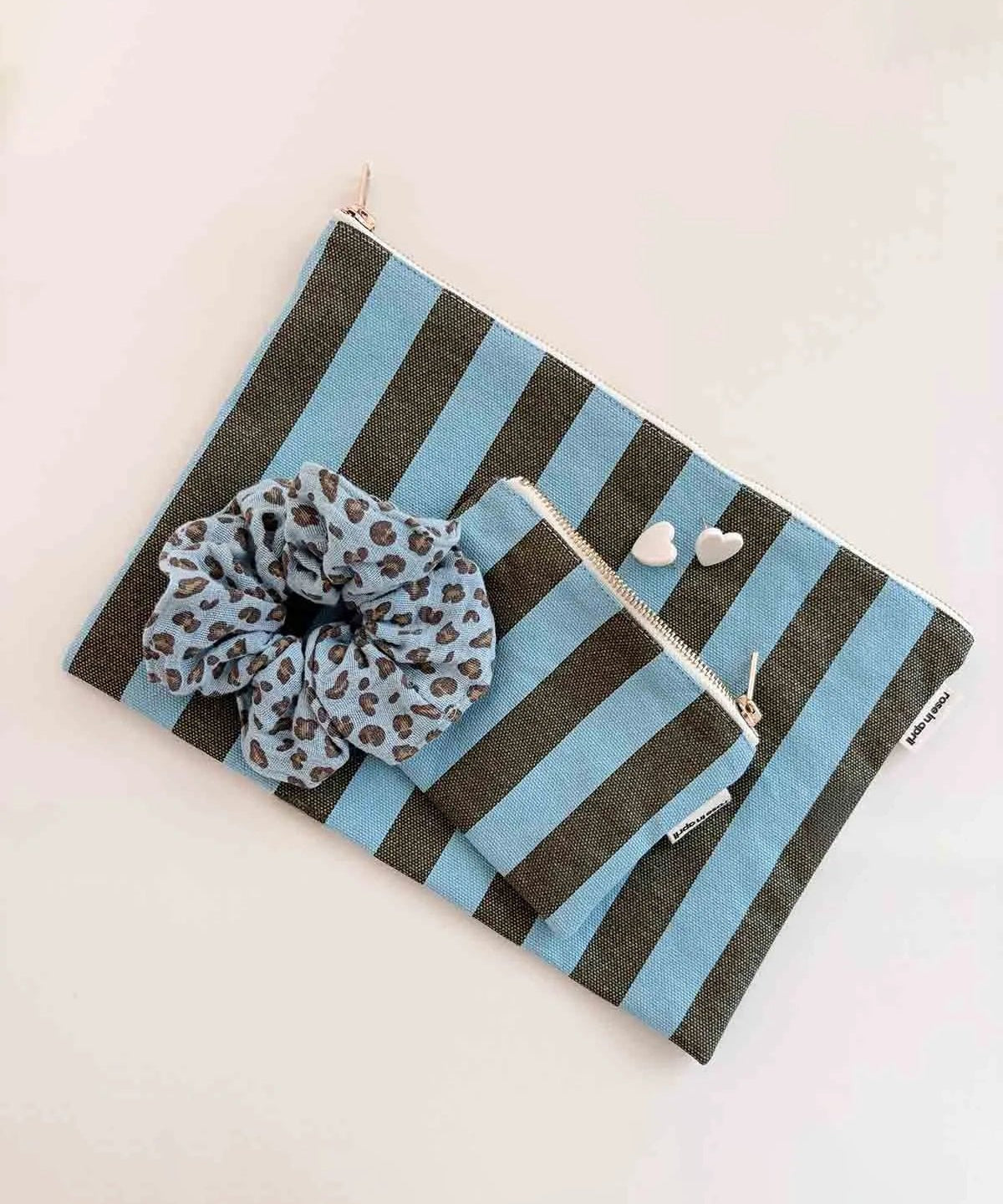 Rose in April - CHOUCHOU Haargummi • Mini Leopard Sky Blue - Haargummi - ROSA ECK