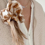 Rose in April - CHOUCHOU Haargummi • Vichy Caramel - Haargummi - ROSA ECK