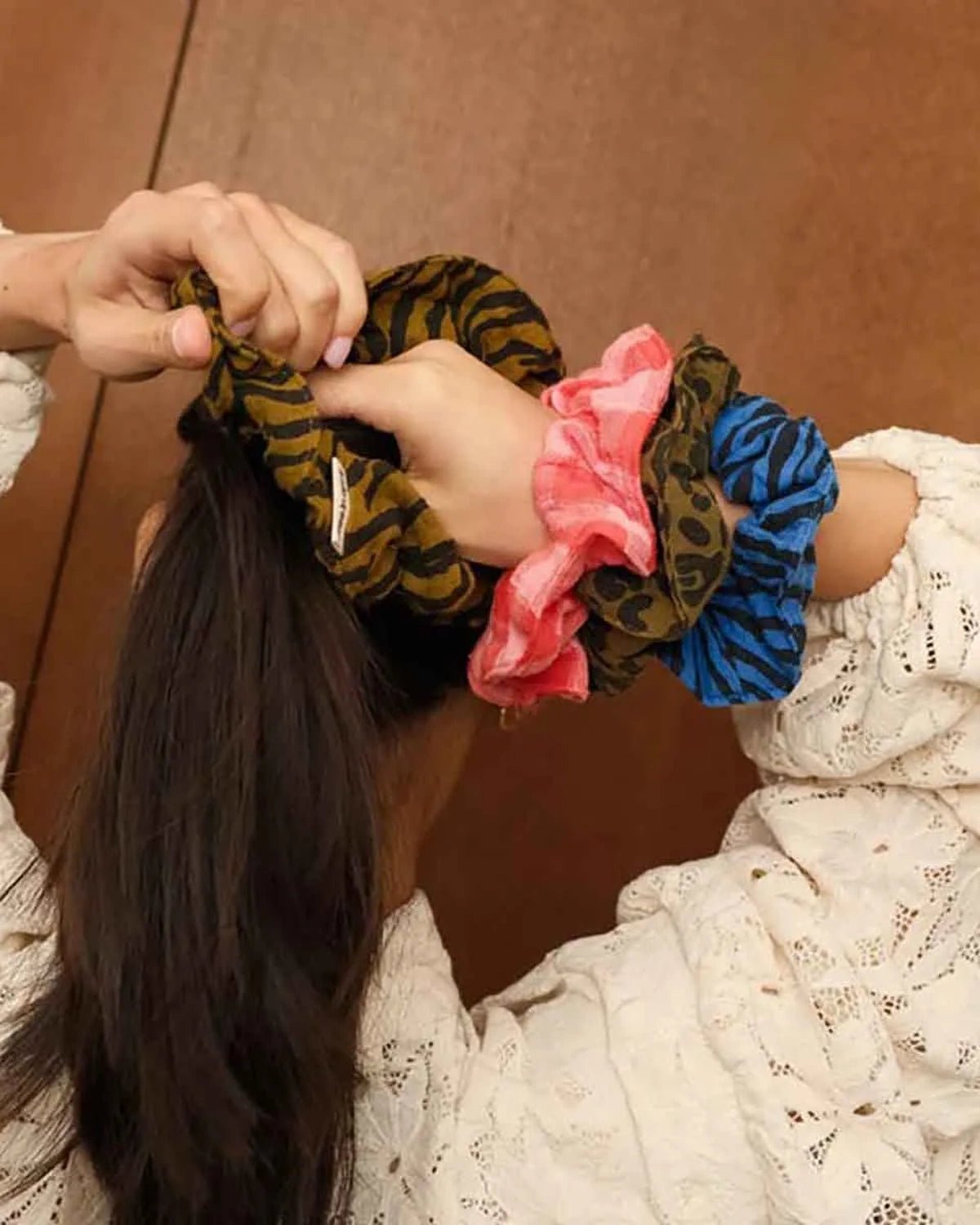 Rose in April - CHOUCHOU Haargummi • Vichy Red/Pink - Haargummi - ROSA ECK