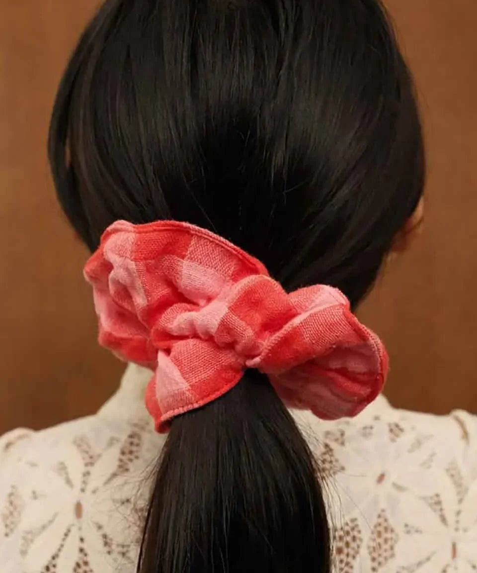 Rose in April - CHOUCHOU Haargummi • Vichy Red/Pink - Haargummi - ROSA ECK