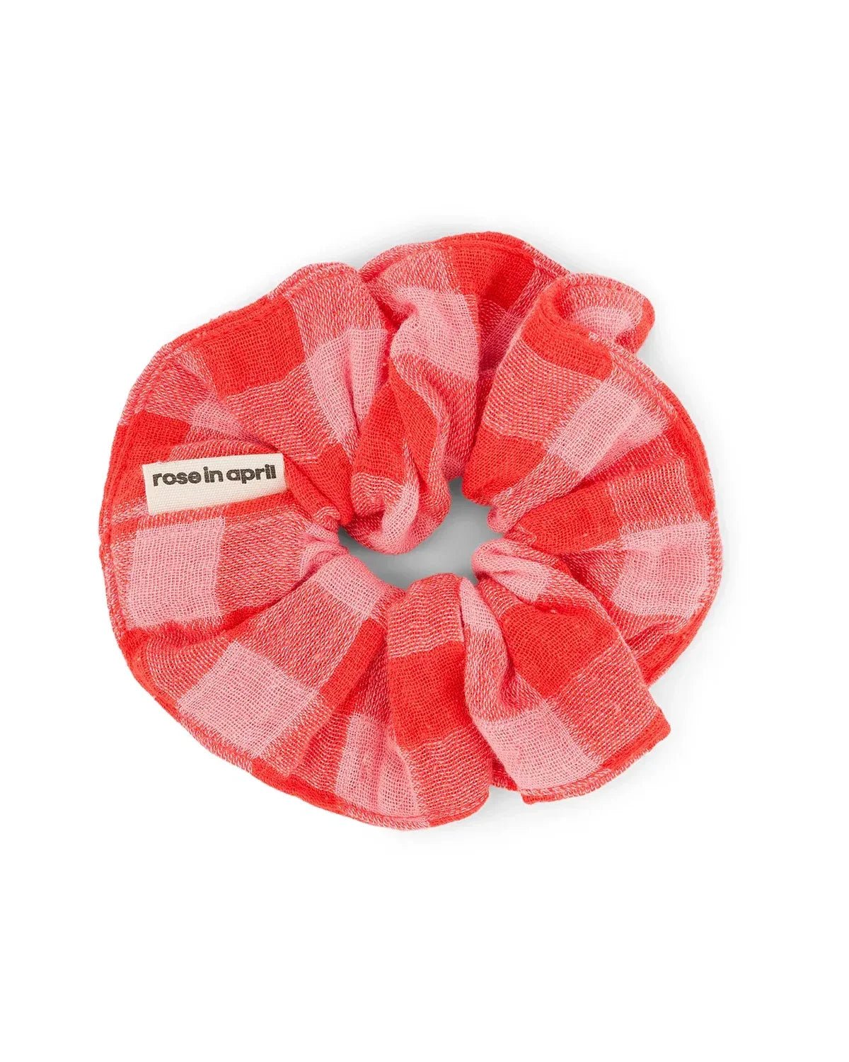 Rose in April - CHOUCHOU Haargummi • Vichy Red/Pink - Haargummi - ROSA ECK