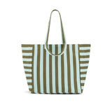 Rose in April - ELISA Einkaufstasche • Streifen Olivgrün/Blau - Tasche - ROSA ECK Concept Store