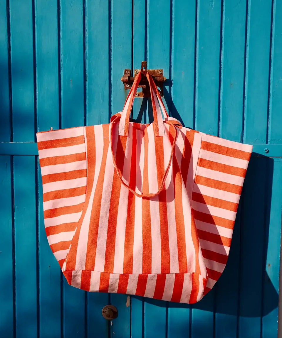 Rose in April - ELISA Einkaufstasche • Streifen Rot/Pink - Tasche - ROSA ECK Concept Store