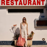 Rose in April - ELISA Einkaufstasche • Streifen Rot/Pink - Tasche - ROSA ECK Concept Store