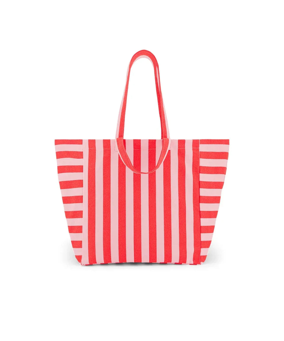 Rose in April - ELISA Einkaufstasche • Streifen Rot/Pink - Tasche - ROSA ECK Concept Store