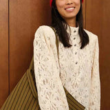 Rose in April - ELISA Einkaufstasche • Stripes Olive/Blue - Tasche - ROSA ECK