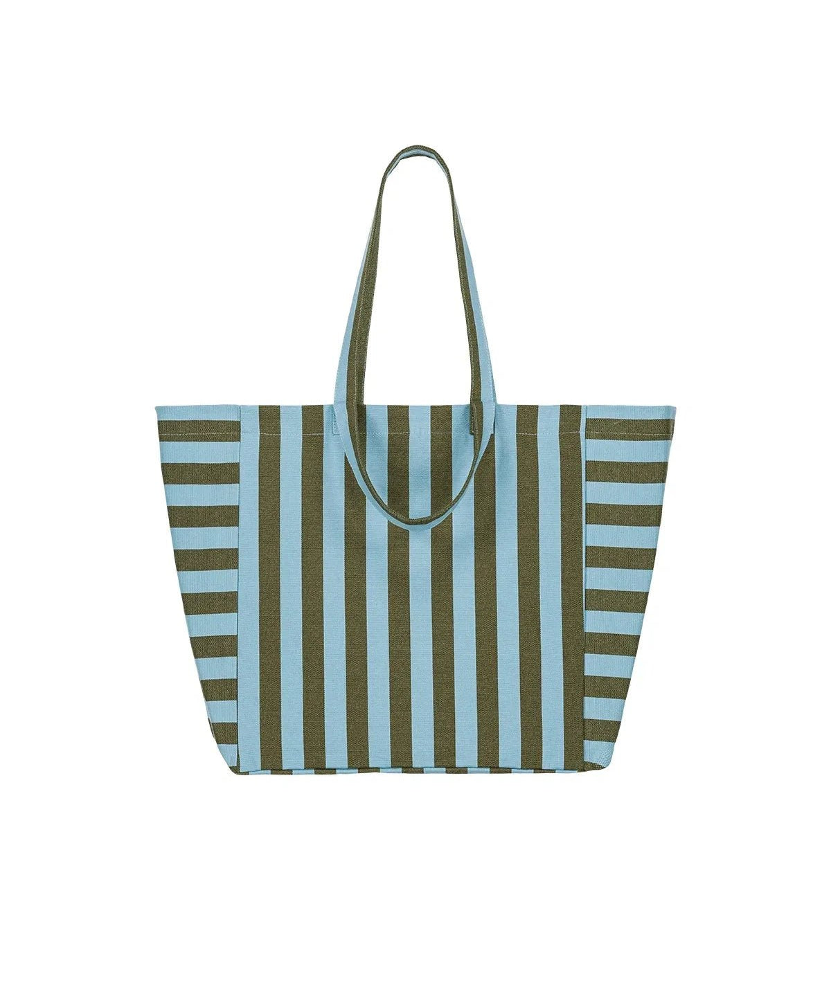 Rose in April - ELISA Einkaufstasche • Stripes Olive/Blue - Tasche - ROSA ECK