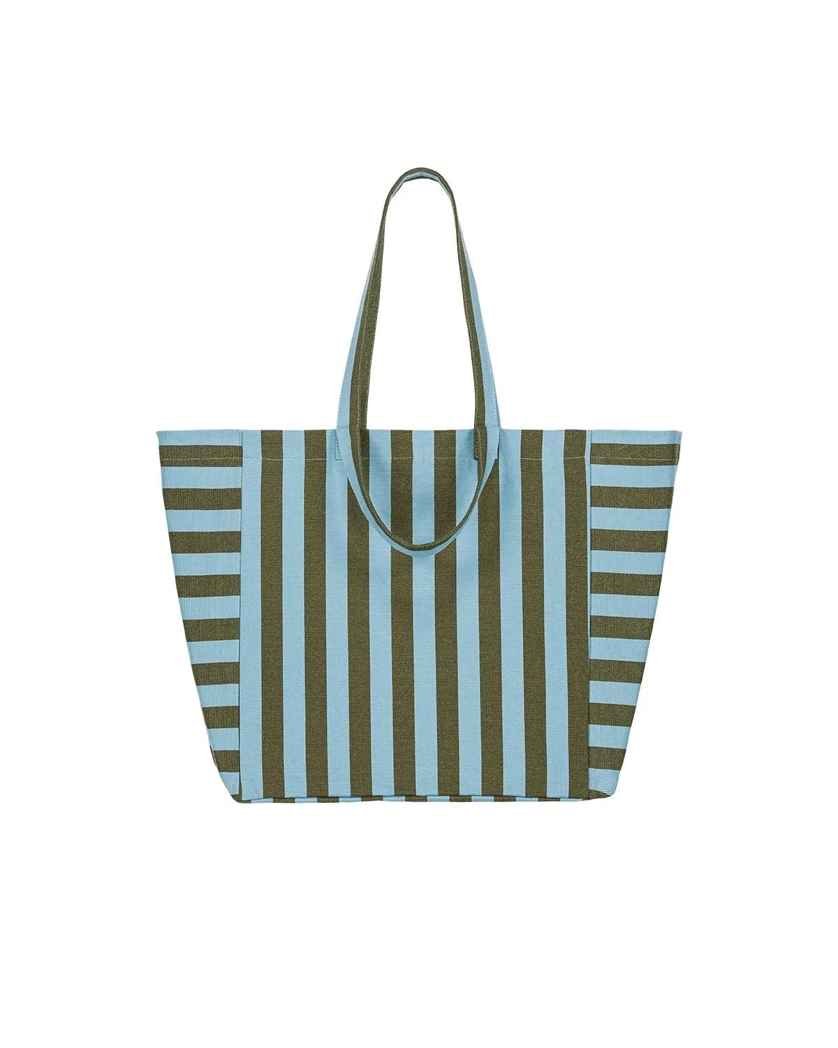 Rose in April - ELISA Einkaufstasche • Stripes Olive/Blue - Tasche - ROSA ECK