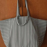 Rose in April - ELISA Einkaufstasche • Stripes Tennis Blue sky - Tasche - ROSA ECK