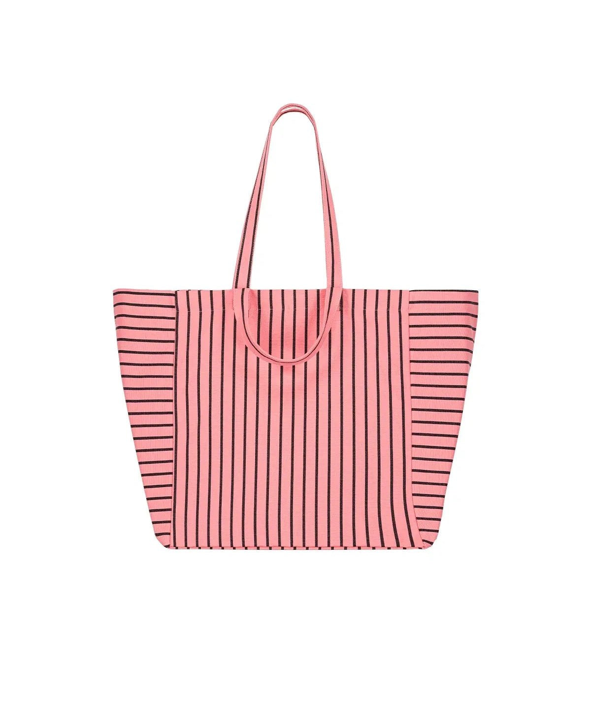 Rose in April - ELISA Einkaufstasche • Stripes Tennis Funky pink - Tasche - ROSA ECK