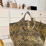 Rose in April - ELISA Einkaufstasche • Zebra Bambou/Black - ROSA ECK