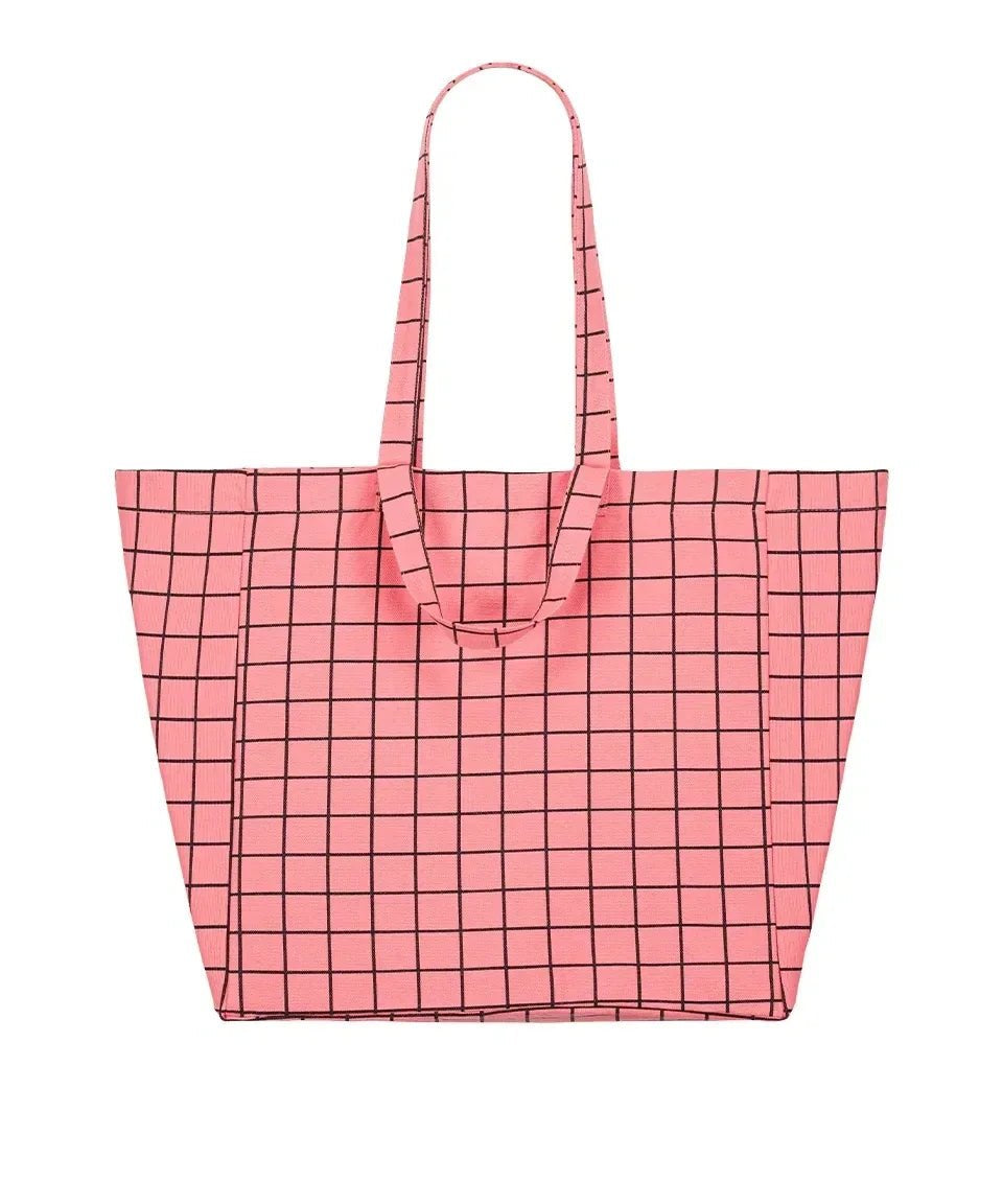 Rose in April - ELISA Tragetasche • Check Funky Pink - ROSA ECK