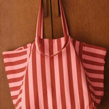 Rose in April - ELISA Tragetasche • Stripes Brick/Pink - ROSA ECK