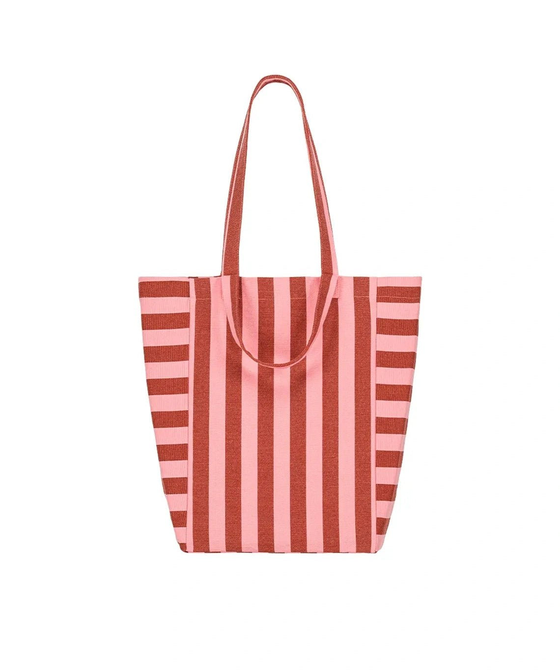 Rose in April - ELISABETH Einkaufstasche • Stripes Brick/Pink - Tasche - ROSA ECK