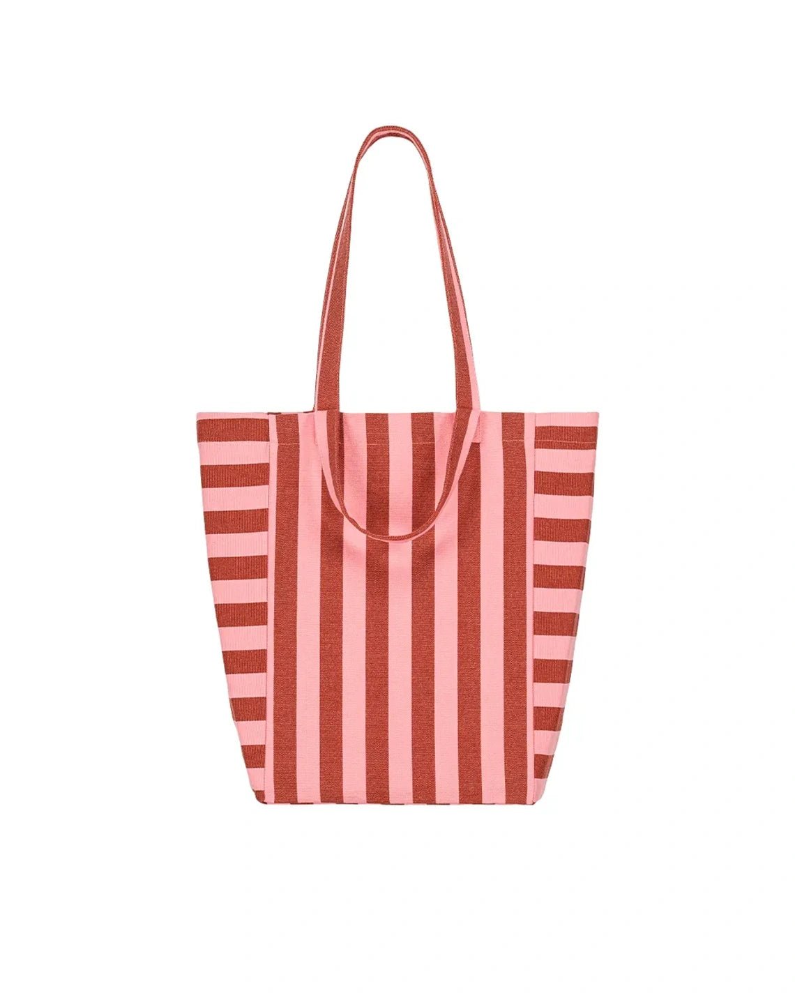 Rose in April - ELISABETH Einkaufstasche • Stripes Brick/Pink - Tasche - ROSA ECK