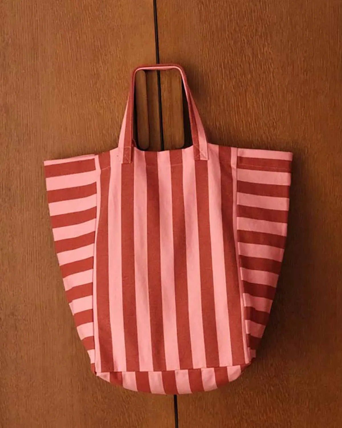 Rose in April - ELISABETH Einkaufstasche • Stripes Brick/Pink - Tasche - ROSA ECK