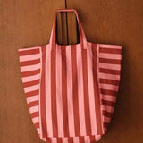 Rose in April - ELISABETH Einkaufstasche • Stripes Brick/Pink - Tasche - ROSA ECK