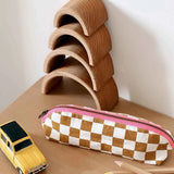 Rose in April - GASTON Federmäppchen • Checks Caramel - Federmäppchen - ROSA ECK