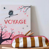 Rose in April - GASTON Federmäppchen • Stripes Caramel/Strawberry - Federmäppchen - ROSA ECK