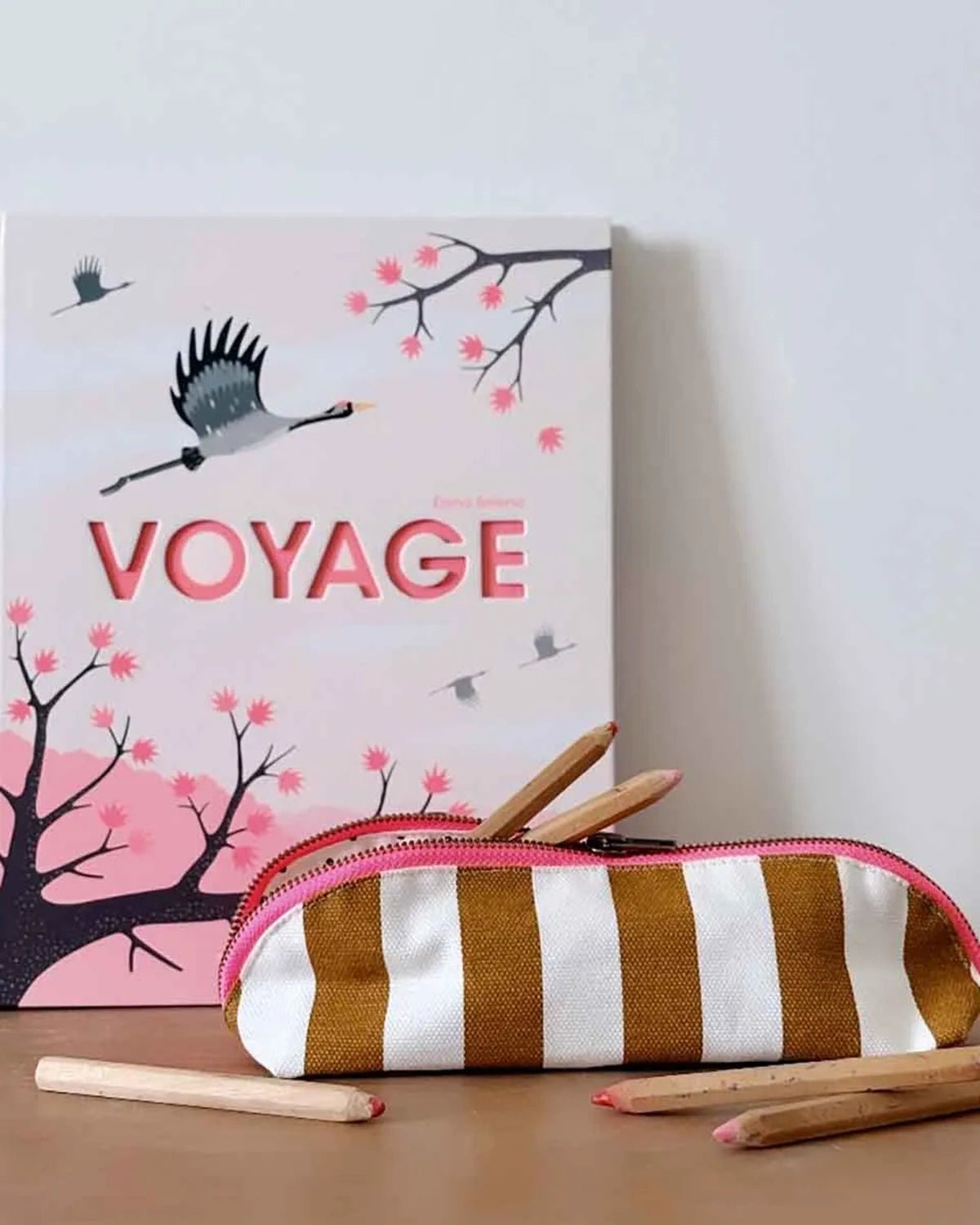 Rose in April - GASTON Federmäppchen • Stripes Ecru/Caramel - Federmäppchen - ROSA ECK